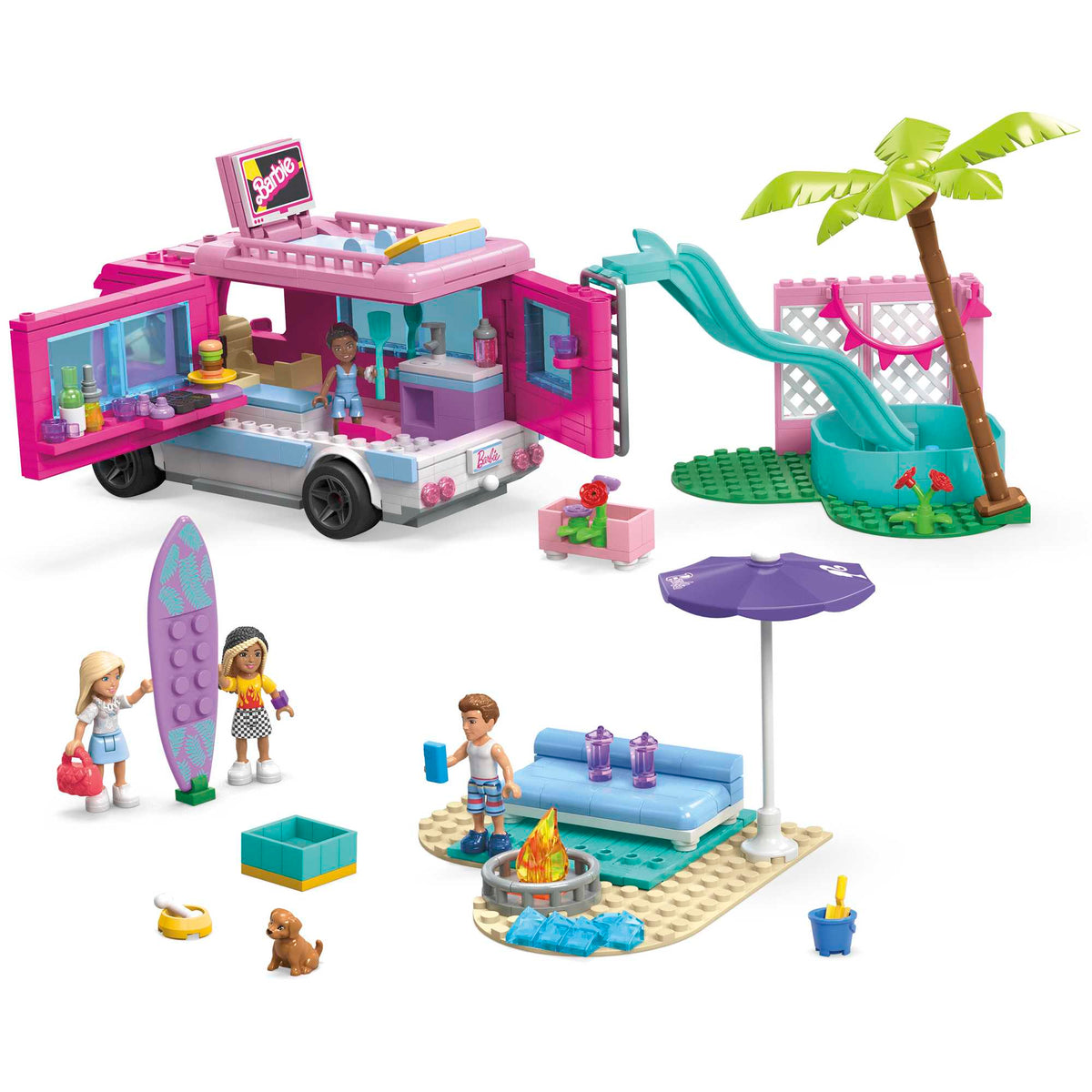 Mega Barbie-Aventure en Camping-Car de Rêve-Coffret de Construction