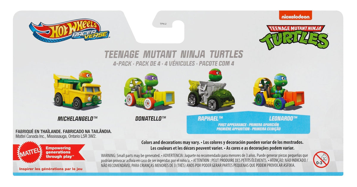 Hot Wheels Racerverse Coffret de 4Véhicules Métal Culture Pop