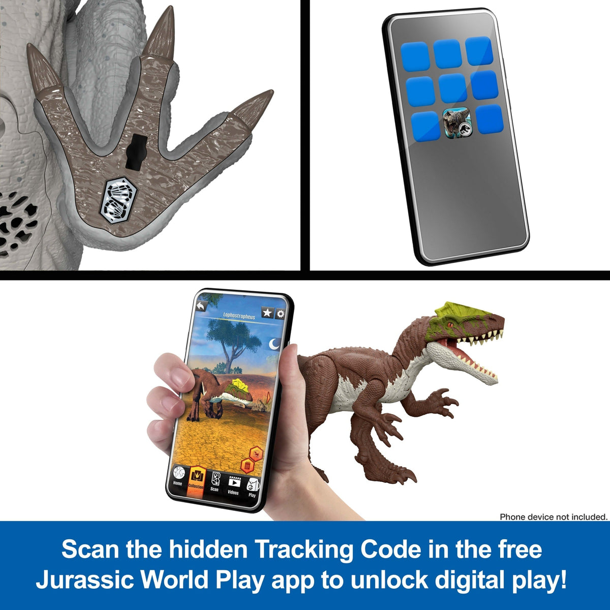 Jurassic World Rebirth Frenzy Pack Archaeornithomimus  Dinosaur Figure, Authentic Toy, Digital Play